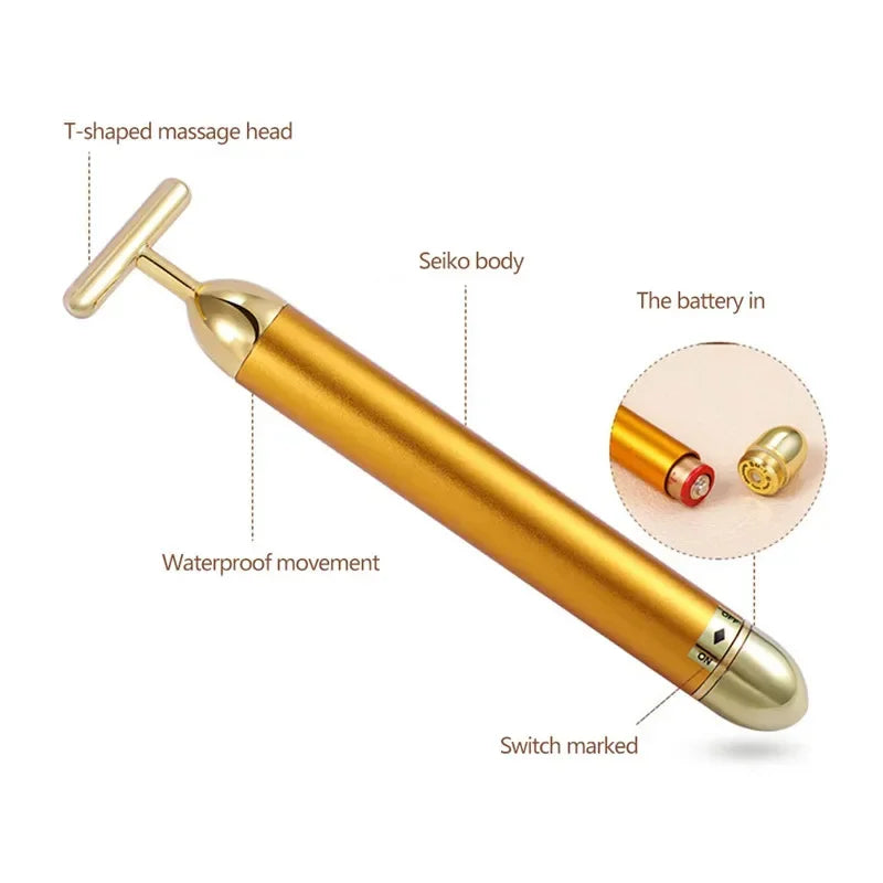 24K Gold Vibrating Facial Massager
