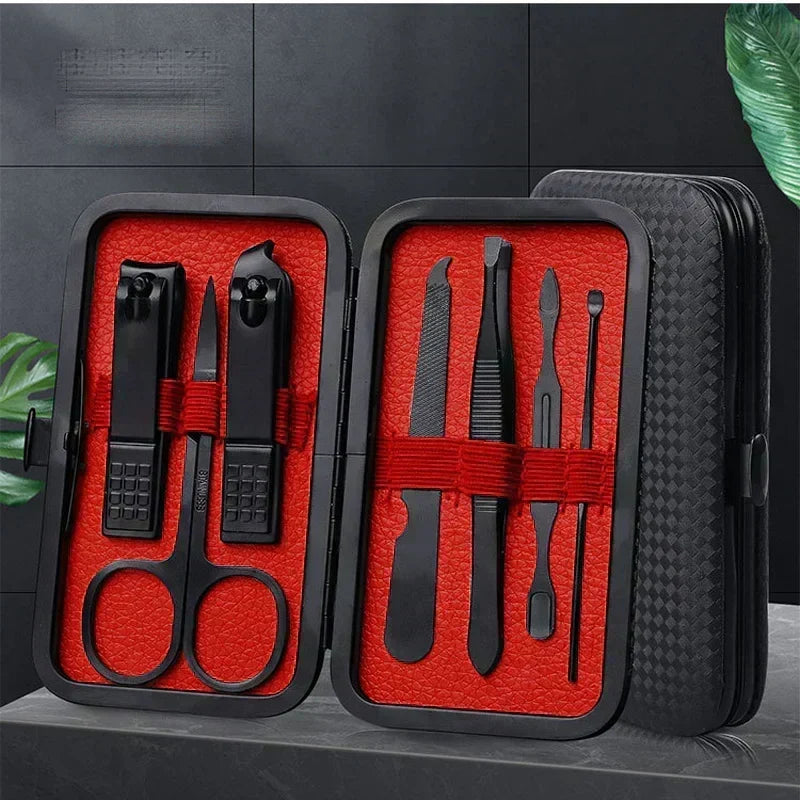 7-Piece Manicure Nail Clippers Set | Professional Grooming Tools | Nail Care Kit with Case