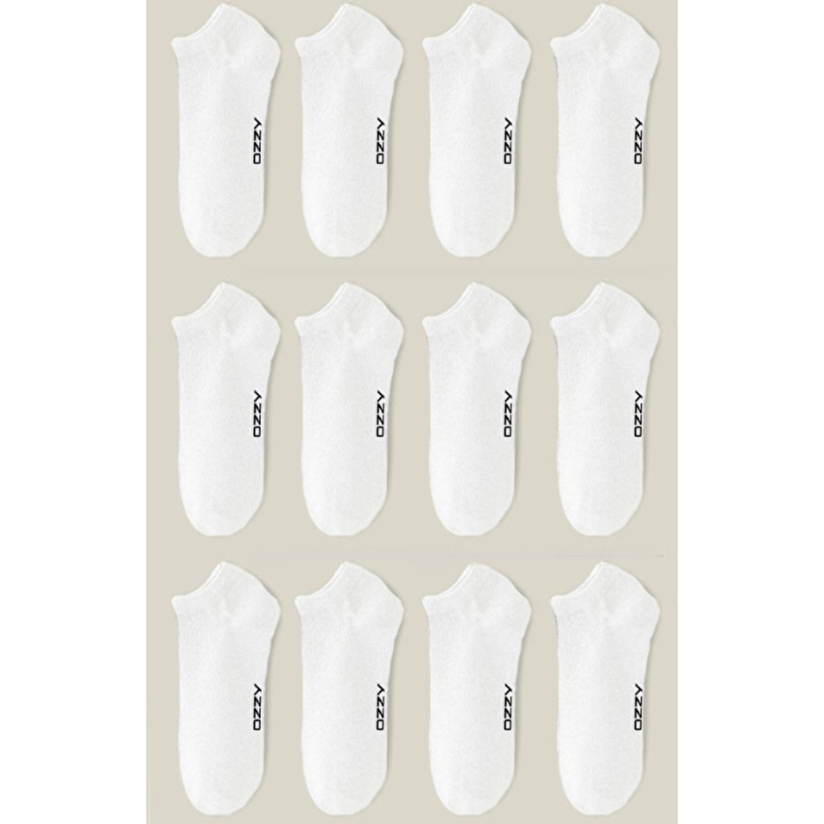 Ozzy Socks Men's Seamless Socks - Pack of 12, White, Size 40/44 - Comfortable Footwear for Men
