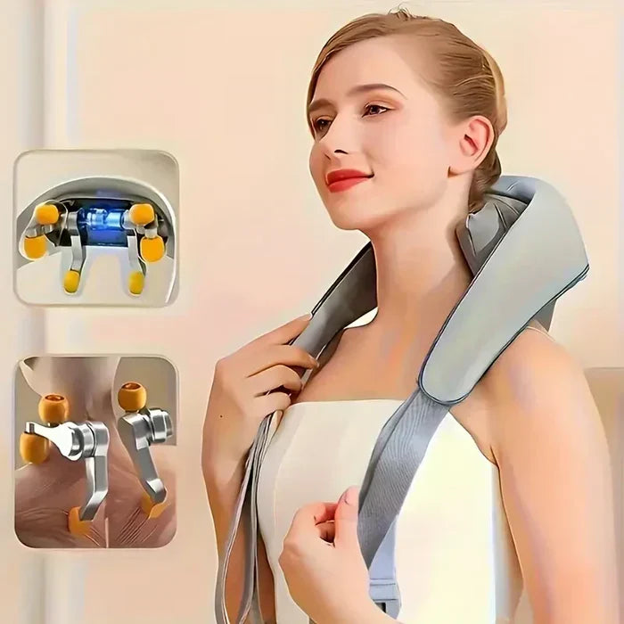 Electric Neck and Shoulder Massager | Shiatsu Massage Device | Pain Relief Wellness Tool